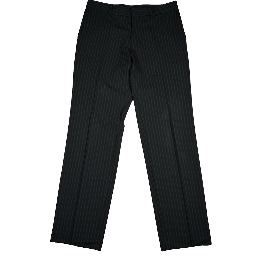 Hugo Boss Cravin Pinstripe Pants Dark Academia Tailored Wool Blend Trousers 32R